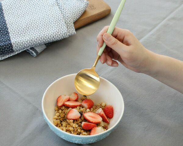 クチポール（Cutipol） ゴア/GOA ディナースプーン セラドンマットゴールド