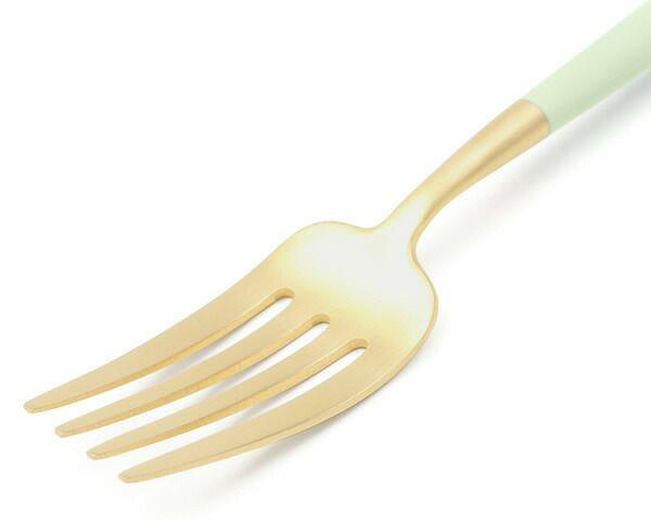 クチポール（Cutipol） ゴア/GOA デザートフォーク セラドンマットゴールド