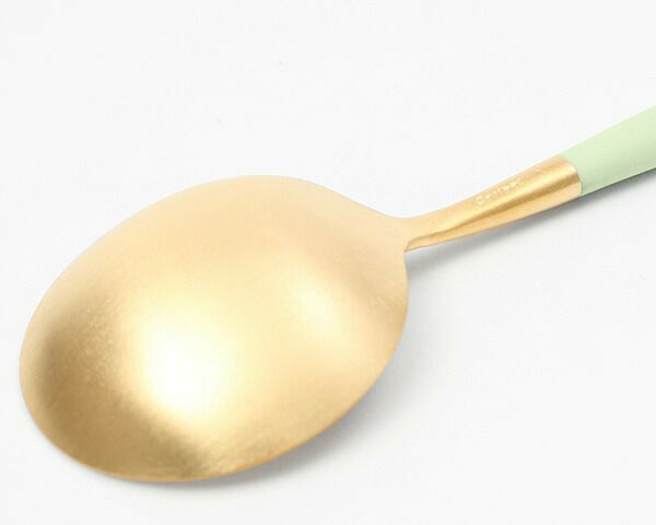 クチポール（Cutipol） ゴア/GOA デザートスプーン セラドンマットゴールド