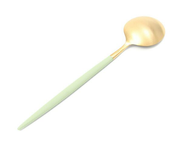 クチポール（Cutipol） ゴア/GOA デザートスプーン セラドンマットゴールド
