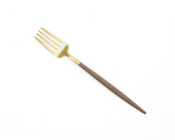 クチポール（Cutipol） ゴア/GOA デザートフォーク ブラウンマットゴールド