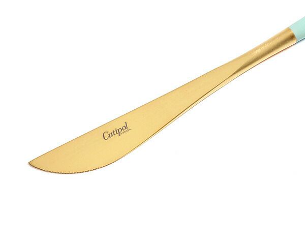 クチポール（Cutipol） ゴア/GOA ディナーナイフ ターコイズマットゴールド