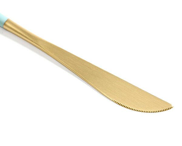 クチポール（Cutipol） ゴア/GOA ディナーナイフ ターコイズマットゴールド