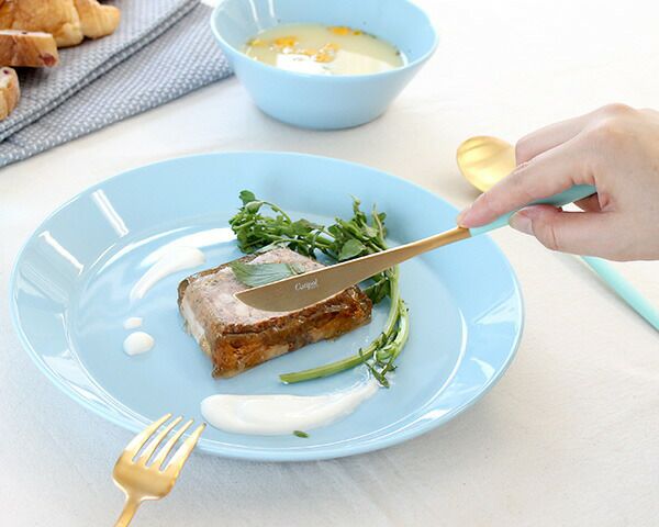 クチポール（Cutipol） ゴア/GOA ディナーナイフ ターコイズマットゴールド