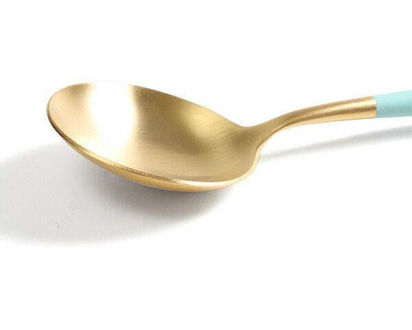 クチポール（Cutipol） ゴア/GOA ディナースプーン ターコイズマットゴールド