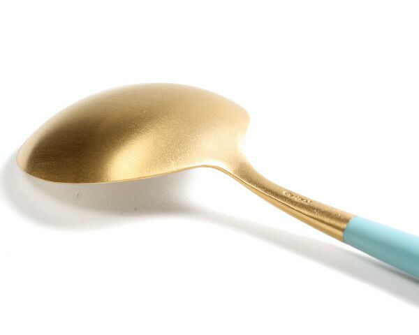 クチポール（Cutipol） ゴア/GOA ディナースプーン ターコイズマットゴールド