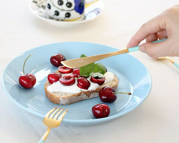 クチポール（Cutipol） ゴア/GOA デザートナイフ ターコイズマットゴールド