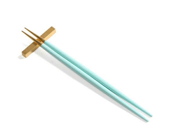 クチポール（Cutipol） ゴア/GOA 箸 + 箸置きセット ターコイズマットゴールド