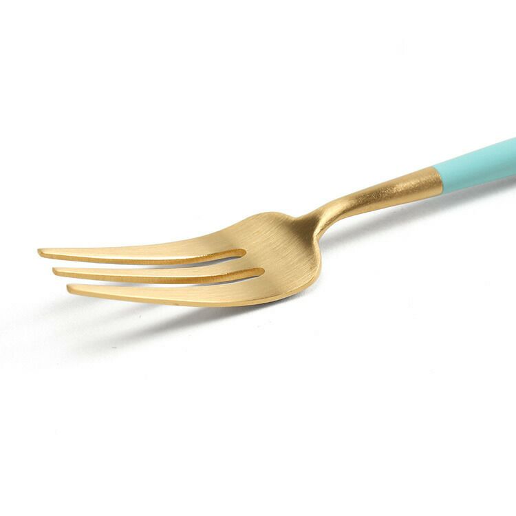 クチポール（Cutipol） ゴア/GOA ケーキフォーク ターコイズマットゴールド