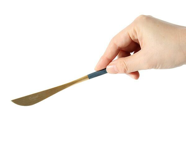 クチポール（Cutipol） ゴア/GOA デザートナイフ ブルーマットゴールド