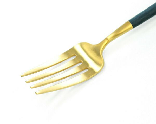 クチポール（Cutipol） ゴア/GOA デザートフォーク ブルーマットゴールド
