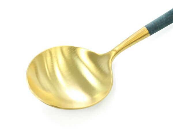 クチポール（Cutipol） ゴア/GOA デザートスプーン ブルーマットゴールド