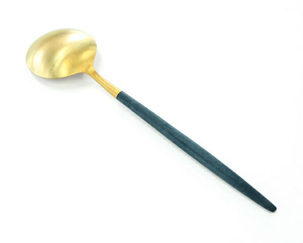 クチポール（Cutipol） ゴア/GOA デザートスプーン ブルーマットゴールド