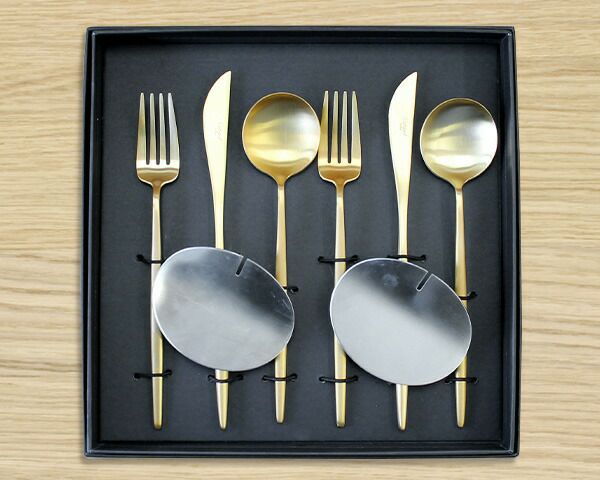 クチポール（Cutipol） ムーンマット/MOON MATT ディナー8点セット 化粧箱付 ゴールド