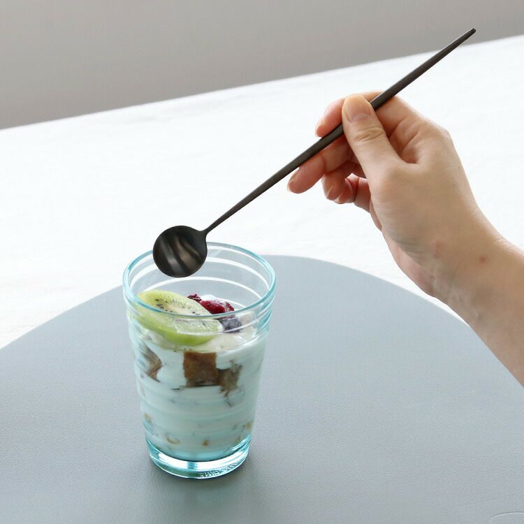 クチポール（Cutipol） ムーンマット/MOON MATT ロングドリンクスプーン ブラック