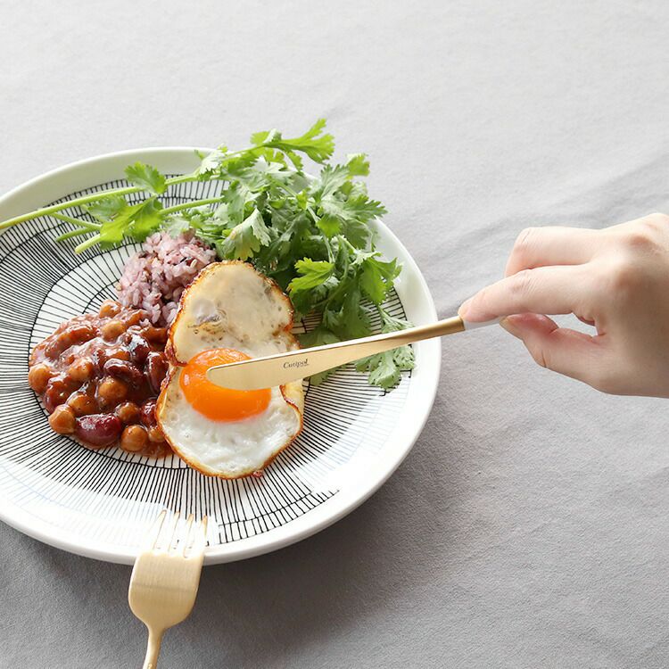 クチポール（Cutipol） ナウ/NAU ディナーナイフ/テーブルナイフ ホワイトマットゴールド