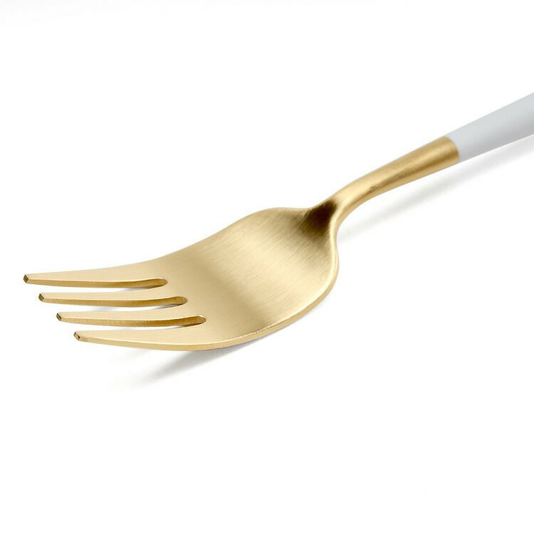 クチポール（Cutipol） ナウ/NAU ディナーフォーク ホワイトマットゴールド