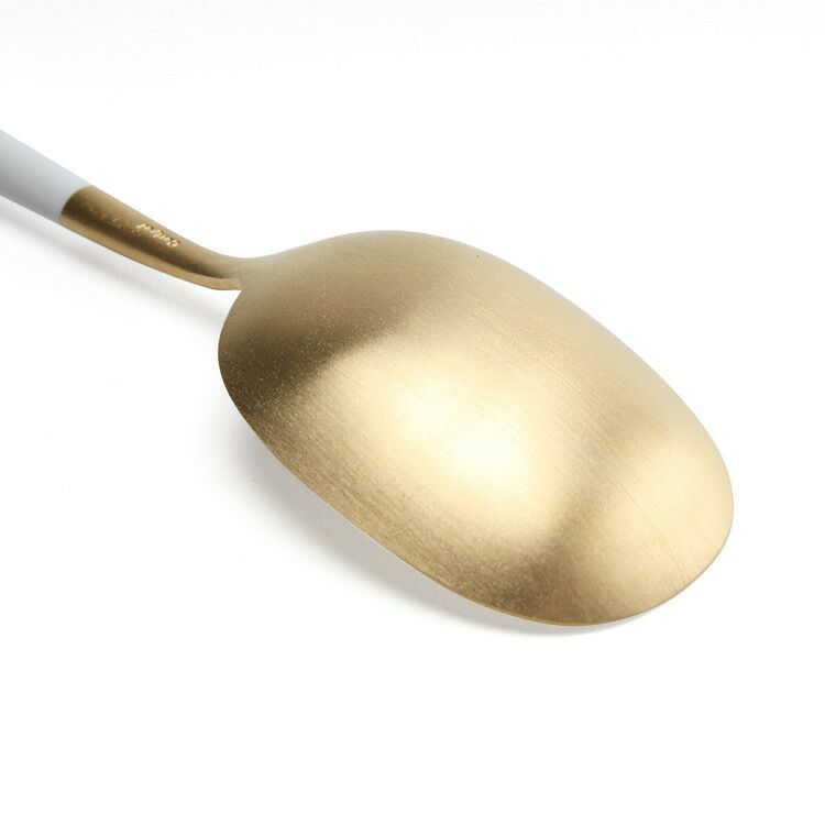 クチポール（Cutipol） ナウ/NAU ディナースプーン ホワイトマットゴールド