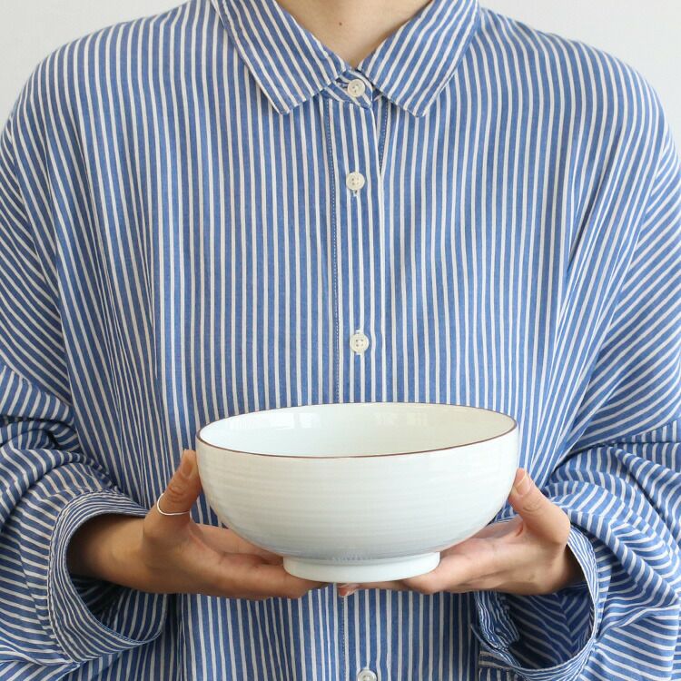 白山陶器 丼ぶり 18.5cm ホワイト