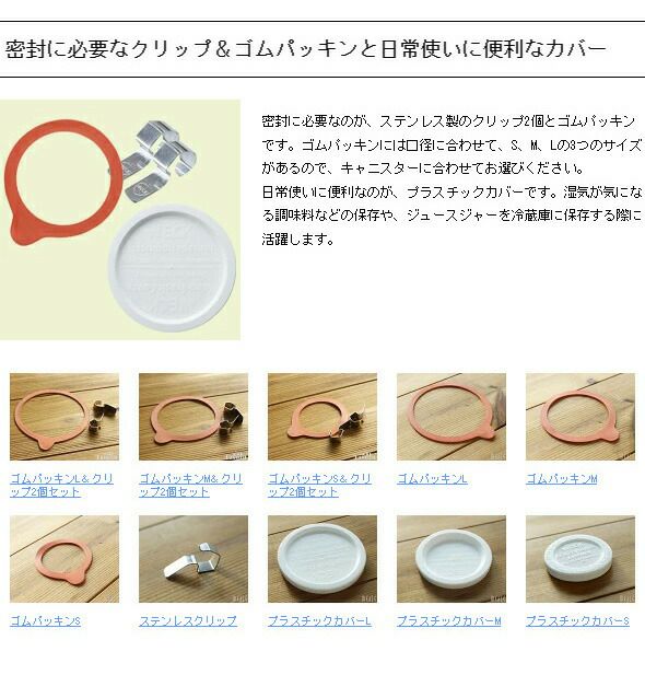 ウェック（WECK） モールド/Mold シェイプ ガラスキャニスター 140ml 直径Sサイズ