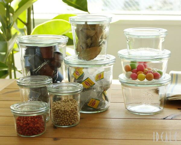 ウェック（WECK） モールド/Mold シェイプ ガラスキャニスター 160ml 直径Sサイズ