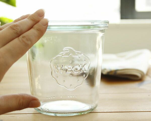 ウェック（WECK） モールド/Mold シェイプ ガラスキャニスター 500ml 直径Lサイズ 6個セット