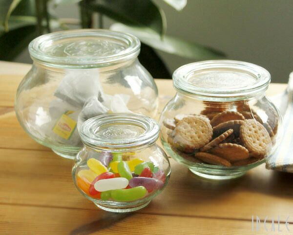 ウェック（WECK） デコ/Deco シェイプ ガラスキャニスター 1.0L 直径Lサイズ