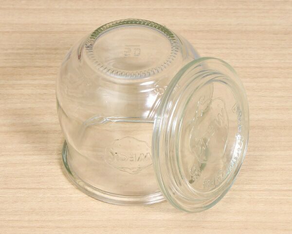 ウェック（WECK） チューリップ/Tulip シェイプ ガラスキャニスター 370ml 直径Mサイズ 6個セット