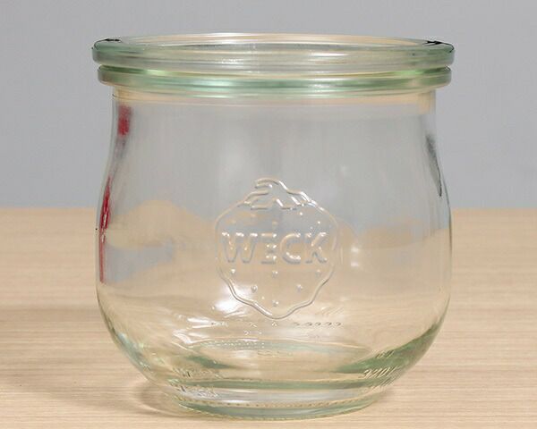 ウェック（WECK） チューリップ/Tulip シェイプ ガラスキャニスター 370ml 直径Mサイズ 6個セット