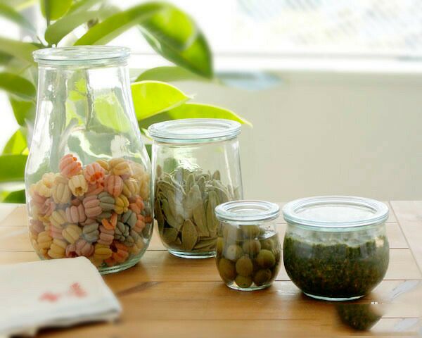 ウェック（WECK） チューリップ/Tulip プラスティックカバー付チューリップシェイプ1.0Lx6個セット