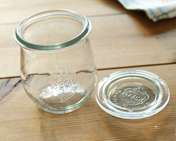 ウェック（WECK） チューリップ/Tulip プラスティックカバー付チューリップシェイプ220mlx6個セット