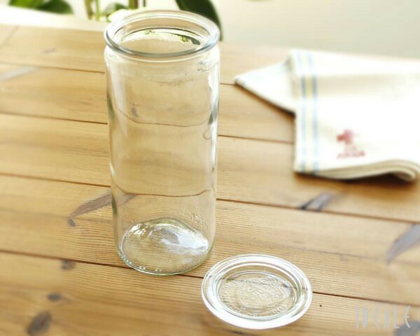 ウェック（WECK） ストレート/Straight シェイプ ガラスキャニスター 1.0L 直径Mサイズ