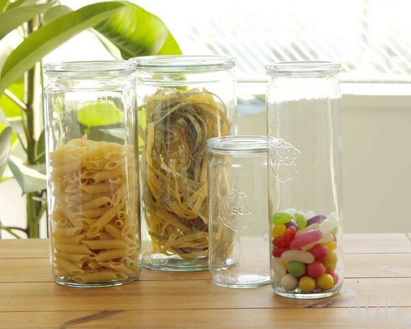 ウェック（WECK） ストレート/Straight シェイプ ガラスキャニスター 1.0L 直径Mサイズ