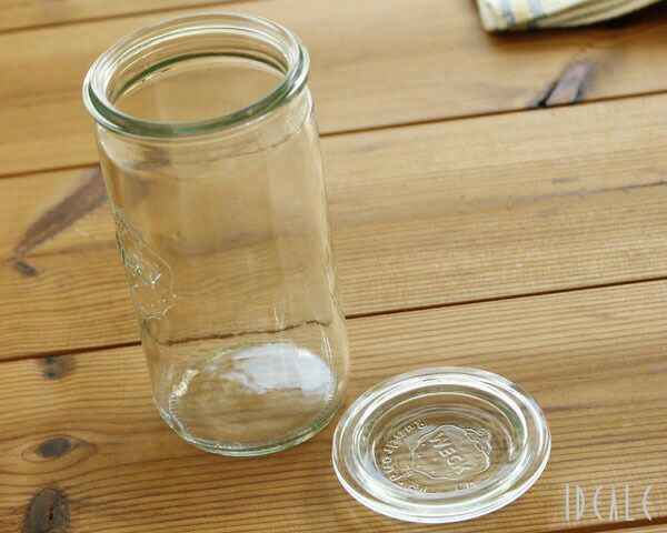 ウェック（WECK） ストレート/Straight シェイプ ガラスキャニスター 340ml 直径Sサイズ