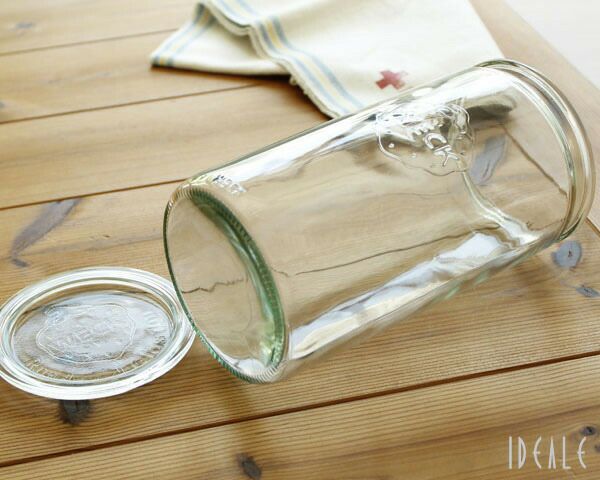 ウェック（WECK） ストレート/Straight シェイプ ガラスキャニスター1550ml 直径Lサイズ