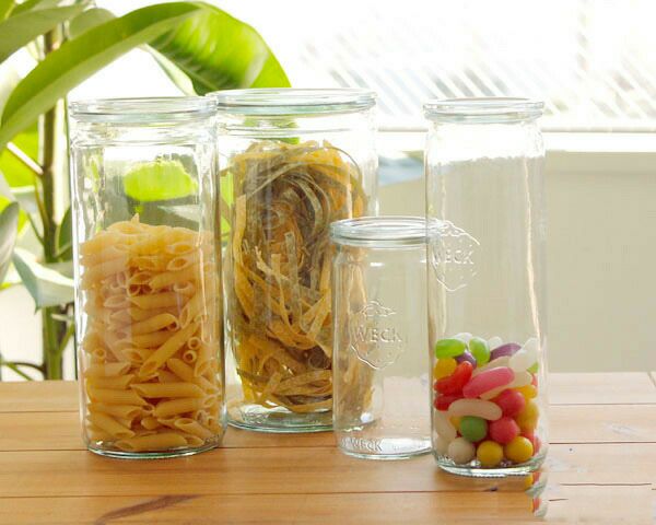 ウェック（WECK） ストレート/Straight プラスティックカバー付ストレートシェイプ600mlx6個セット