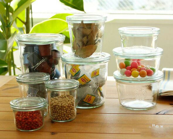 ウェック（WECK） モールド/Mold パッキン&クリップ付モールドシェイプ165mlx6個セット