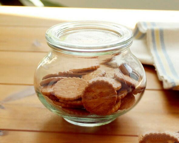 ウェック（WECK） デコ/Deco パッキン&クリップ付デコシェイプ 550mlx6個セット