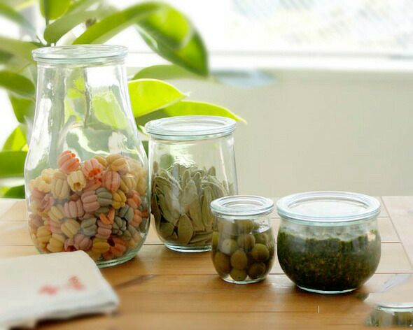 ウェック（WECK） チューリップ/Tulip パッキン&クリップ付チューリップシェイプ 1.0Lx6個セット