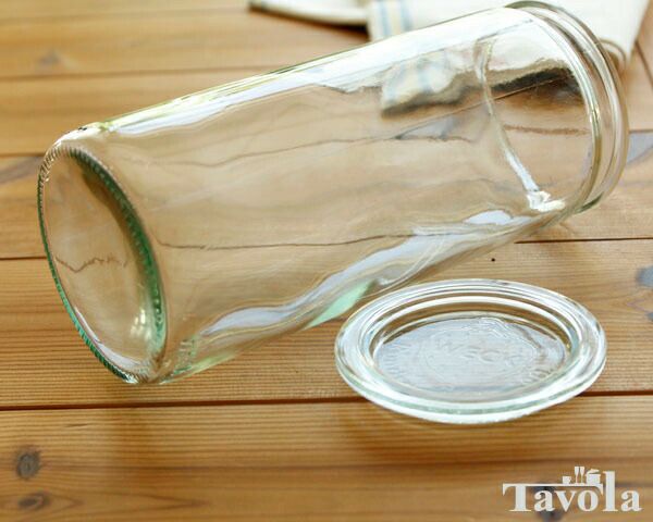 ウェック（WECK） ストレート/Straight パッキン&クリップ付ストレートシェイプ 1.0Lx6個セット