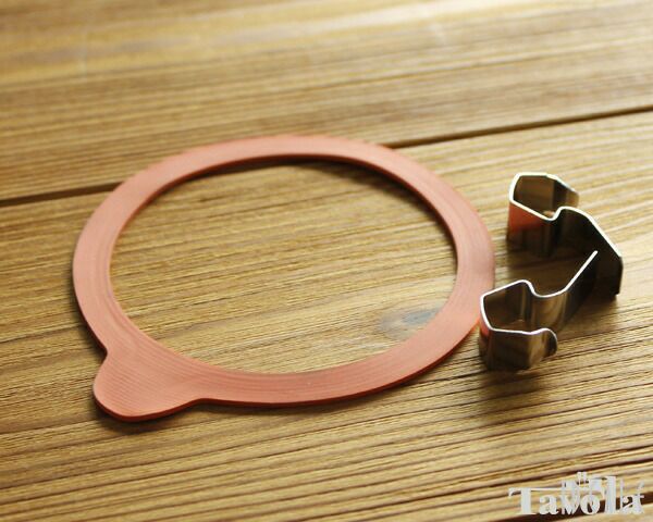 ウェック（WECK） ストレート/Straight パッキン&クリップ付ストレートシェイプ 1.0Lx6個セット