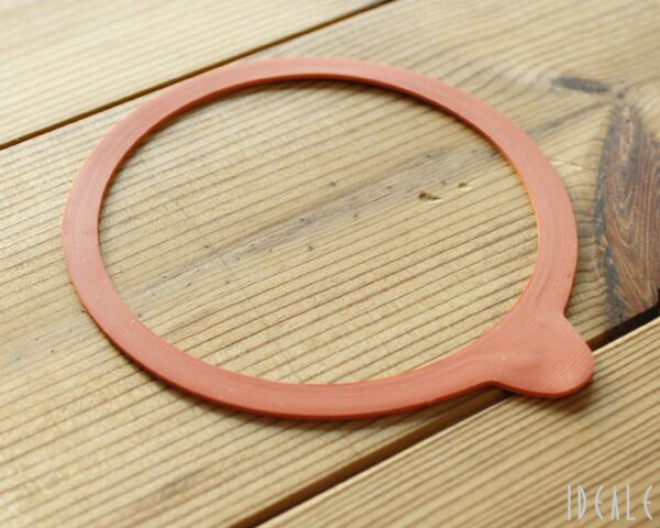 ウェック（WECK） ゴムパッキン(L)x6個&ステンレスクリップx12個セット