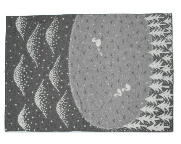 クリッパン（KLIPPAN） ミナ ペルホネン/mina perhonen レイクインザバレー ウール ブランケット グレー（グレイ）