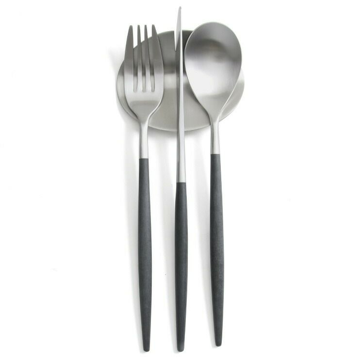 クチポール（Cutipol） ミオ/MIO ディナー3点＆カトラリーレスト1点 ブラック