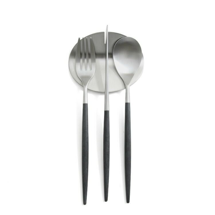 クチポール（Cutipol） ミオ/MIO デザート3点＆カトラリーレスト1点 ブラック