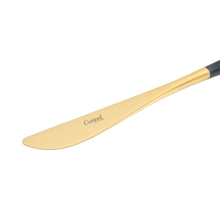 クチポール（Cutipol） ミオ/MIO ディナーナイフ ブラックマットゴールド