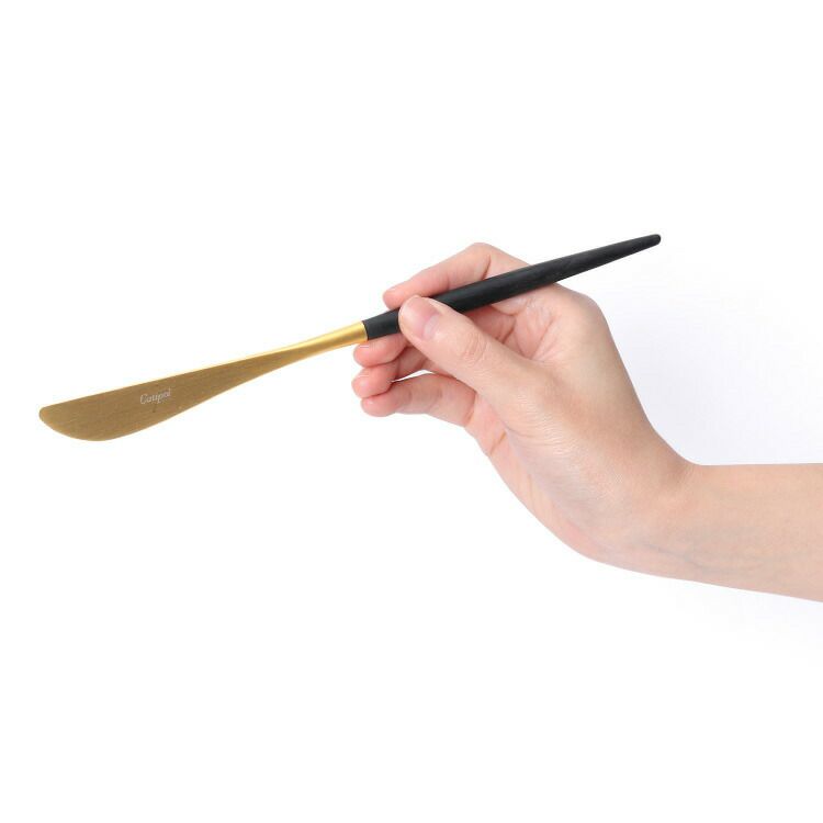 クチポール（Cutipol） ミオ/MIO ディナーナイフ ブラックマットゴールド