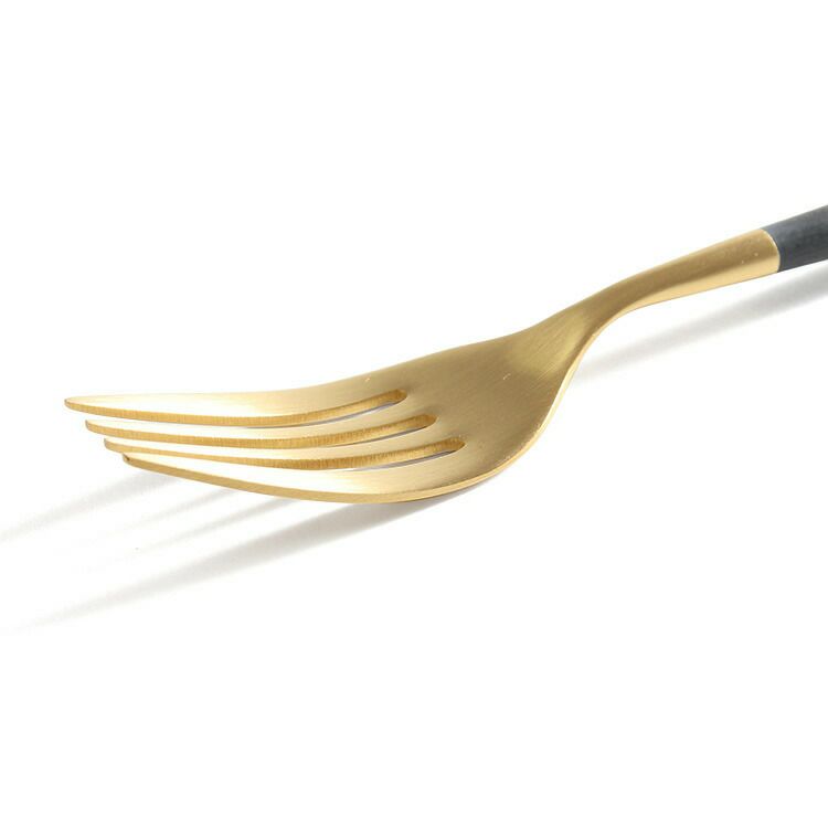 クチポール（Cutipol） ミオ/MIO デザートフォーク ブラックマットゴールド