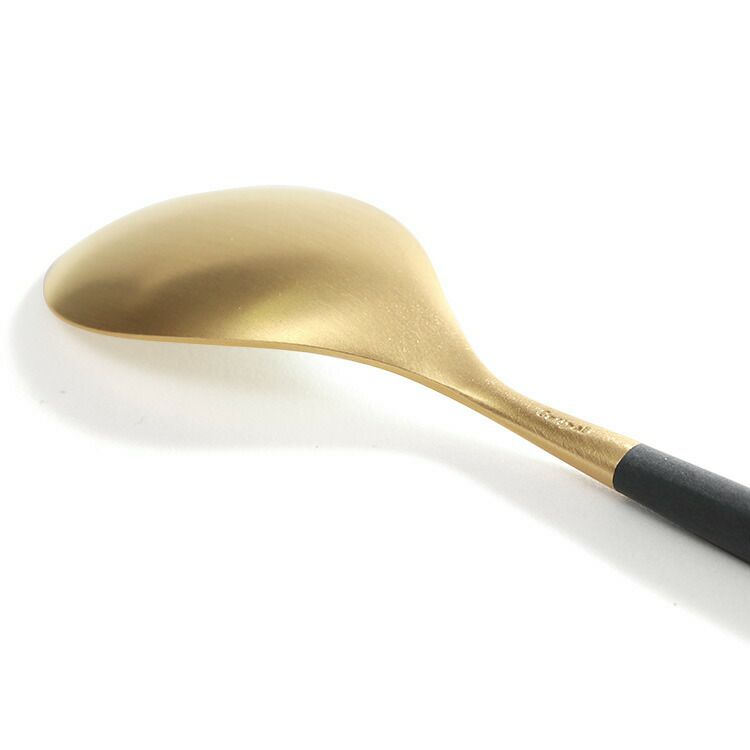 クチポール（Cutipol） ミオ/MIO デザートスプーン ブラックマットゴールド