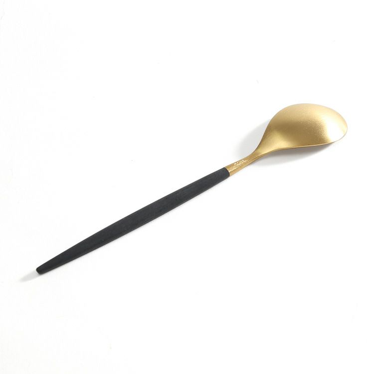 クチポール（Cutipol） ミオ/MIO デザートスプーン ブラックマットゴールド